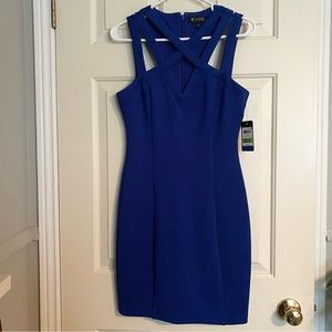 Guess Scuba Selfie-Neck Dress size 4 NWT cobalt blue
